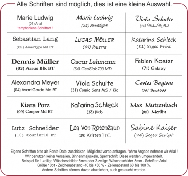 Wäscheschild.de - selbstklebende, bügelbare Wäscheschilder